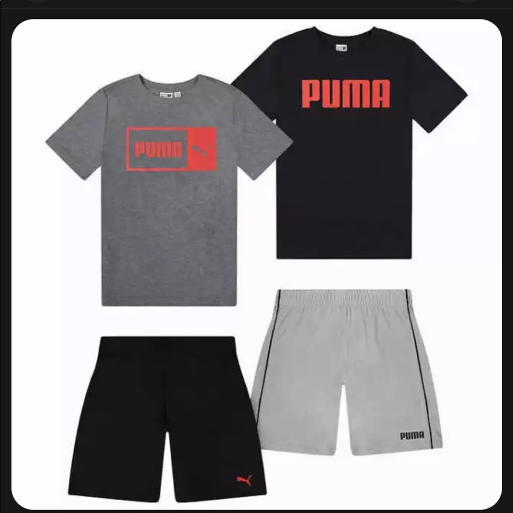 PUMA Boys' Youth 4-piece Set - BLACK (Select Size: XXS-XS) - Picture 2 of 9